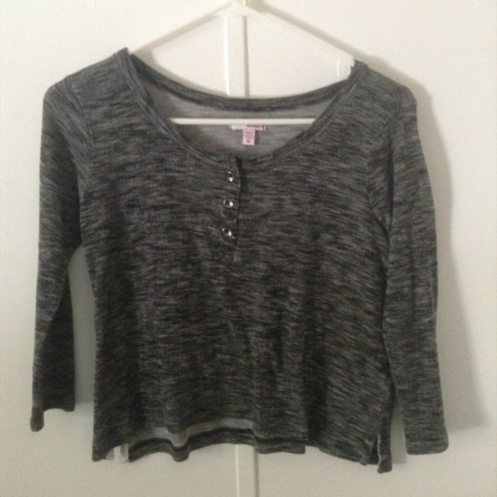 Dark gray button blouse